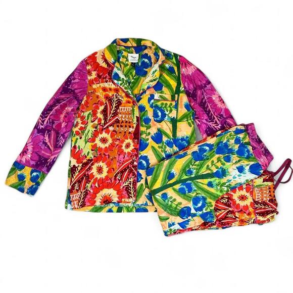 Roeqiya Fris x Anthropologie Garden Bloom Flannel Pajama Set - Picture 6 of 8